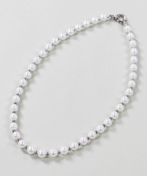 SPINNS（スピンズ）の「パールネックレス/50cm/ユニセックス（ネックレス・メンズ・ホワイト/ブラック・ONESIZE）」の4枚目の写真