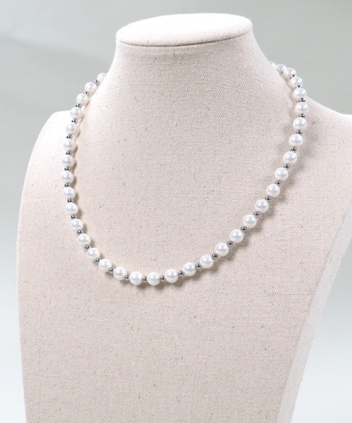 SPINNS（スピンズ）の「パールネックレス/50cm/ユニセックス（ネックレス・メンズ・ホワイト/ブラック・ONESIZE）」の9枚目の写真