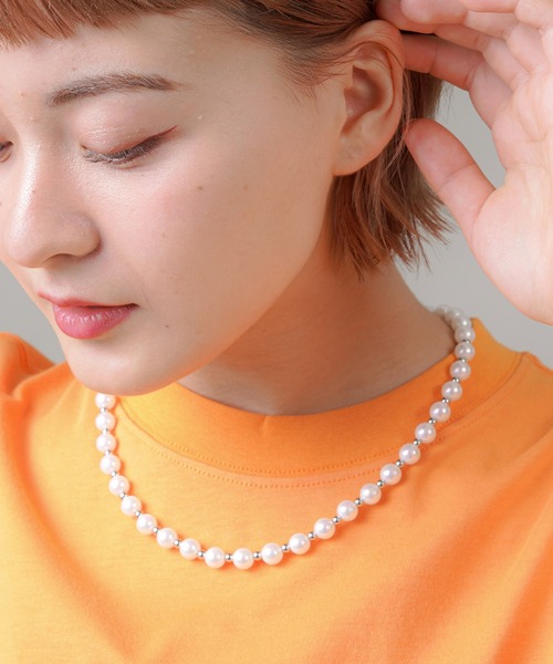SPINNS（スピンズ）の「パールネックレス/50cm/ユニセックス（ネックレス・メンズ・ホワイト/ブラック・ONESIZE）」の8枚目の写真