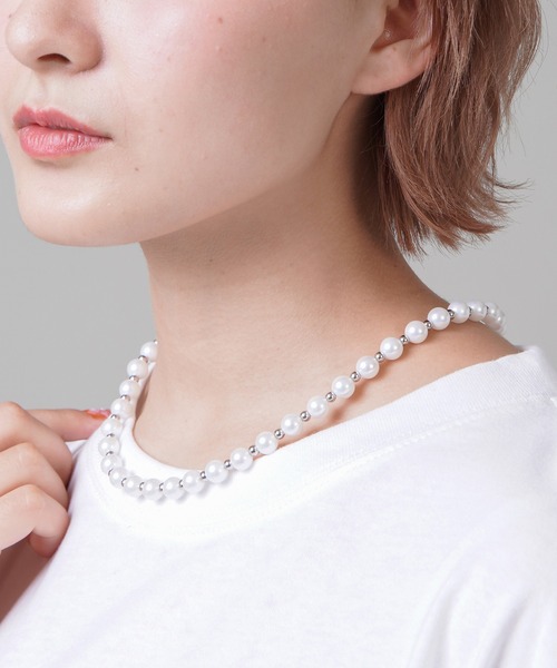 SPINNS（スピンズ）の「パールネックレス/50cm/ユニセックス（ネックレス・メンズ・ホワイト/ブラック・ONESIZE）」の12枚目の写真