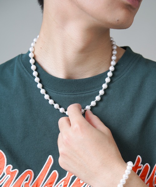SPINNS（スピンズ）の「パールネックレス/50cm/ユニセックス（ネックレス・メンズ・ホワイト/ブラック・ONESIZE）」の10枚目の写真