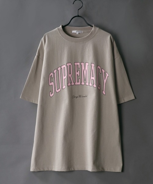 SITRY(シトリー)の「Heavy Weight College Print BIG T-shirt/ヘビーウェイト カレッジプリントビッグTシャツ(Tシャツ/カットソー・メンズ・ベージュ/オフホワイト/グリーン/ピンク/ブラック/ブルー・M/L)」の4枚目の写真