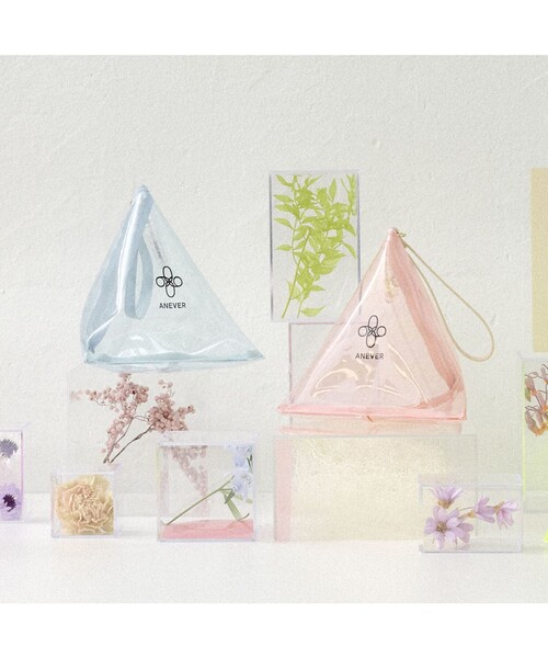 ANEVER（アンエバー）の「【ASTER】ANEVERロゴ ピラミッド ポーチ（ハンドバッグ・レディース・ホワイト系/グレー系/グリーン系/ネイビー系/ブルー系/イエロー系/ピンク系/ローズ系・F）」の15枚目の写真