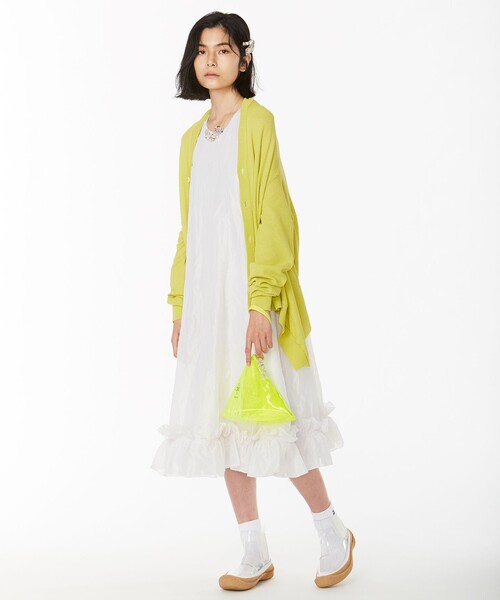 ANEVER（アンエバー）の「【ASTER】ANEVERロゴ ピラミッド ポーチ（ハンドバッグ・レディース・ホワイト系/グレー系/グリーン系/ネイビー系/ブルー系/イエロー系/ピンク系/ローズ系・F）」の12枚目の写真