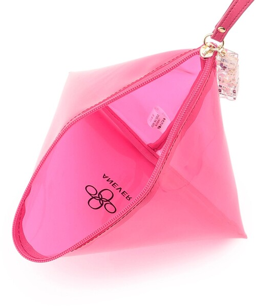 ANEVER（アンエバー）の「【ASTER】ANEVERロゴ ピラミッド ポーチ（ハンドバッグ・レディース・ホワイト系/グレー系/グリーン系/ネイビー系/ブルー系/イエロー系/ピンク系/ローズ系・F）」の11枚目の写真