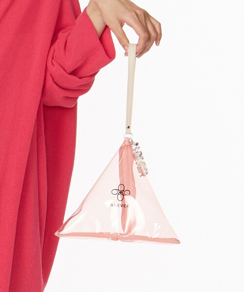 ANEVER（アンエバー）の「【ASTER】ANEVERロゴ ピラミッド ポーチ（ハンドバッグ・レディース・ホワイト系/グレー系/グリーン系/ネイビー系/ブルー系/イエロー系/ピンク系/ローズ系・F）」の8枚目の写真