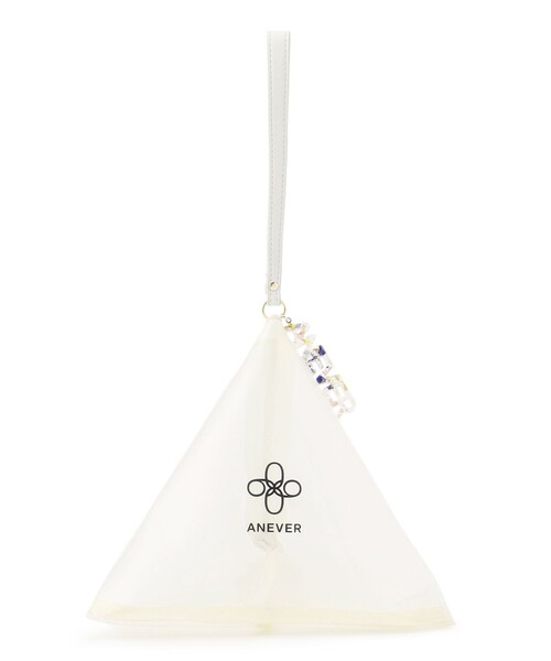 ANEVER（アンエバー）の「【ASTER】ANEVERロゴ ピラミッド ポーチ（ハンドバッグ・レディース・ホワイト系/グレー系/グリーン系/ネイビー系/ブルー系/イエロー系/ピンク系/ローズ系・F）」の22枚目の写真