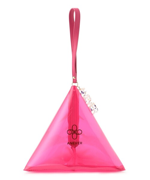 ANEVER（アンエバー）の「【ASTER】ANEVERロゴ ピラミッド ポーチ（ハンドバッグ・レディース・ホワイト系/グレー系/グリーン系/ネイビー系/ブルー系/イエロー系/ピンク系/ローズ系・F）」の18枚目の写真