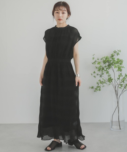 SENSE OF PLACE by URBAN RESEARCH（センスオブプレイスバイアーバンリサーチ）の「マジョリカプリーツウエストマークワンピース（ワンピース・レディース・ミント/ブラック/グレー・ONE）」の7枚目の写真