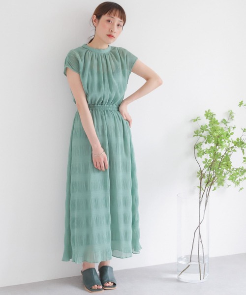 SENSE OF PLACE by URBAN RESEARCH（センスオブプレイスバイアーバンリサーチ）の「マジョリカプリーツウエストマークワンピース（ワンピース・レディース・ミント/ブラック/グレー・ONE）」の14枚目の写真