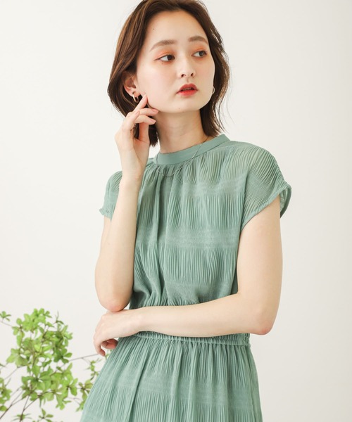 SENSE OF PLACE by URBAN RESEARCH（センスオブプレイスバイアーバンリサーチ）の「マジョリカプリーツウエストマークワンピース（ワンピース・レディース・ミント/ブラック/グレー・ONE）」の9枚目の写真