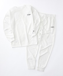 Mark Gonzales（マーク・ゴンザレス）の「【セットアップ】Mark Gonzales/マークゴンザレス MONO-MART別注 エフォートレス ラウンジセットアップ /ロゴ刺繍 オーバーサイズプルオーバースウェット＆スウェットパンツ ワンマイルウェア（ルームウェア/パジャマ・メンズ）」