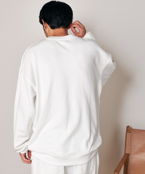 Mark Gonzales(マーク・ゴンザレス)の「【セットアップ】Mark Gonzales/マークゴンザレス MONO-MART別注 エフォートレス ラウンジセットアップ /ロゴ刺繍 オーバーサイズプルオーバースウェット&スウェットパンツ ワンマイルウェア(ルームウェア/パジャマ・メンズ・グレイッシュベージュ/アッシュブラウン/ブラック/杢グレー/バーガンディー/オフホワイト/ダークグレー・M/L/XL)」の20枚目の写真