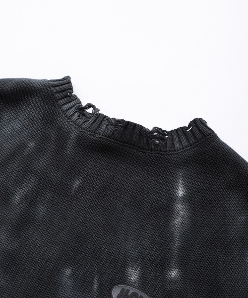 X-girl(エックスガール)の「TIE-DYE CREW KNIT TOP(ニット/セーター・レディース・ライトブルー/ブラック/オレンジ・ONE SIZE)」の15枚目の写真