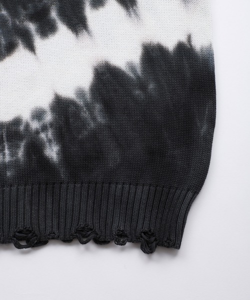 X-girl(エックスガール)の「TIE-DYE CREW KNIT TOP(ニット/セーター・レディース・ライトブルー/ブラック/オレンジ・ONE SIZE)」の21枚目の写真