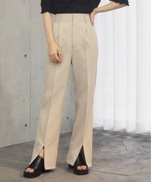 tiptop | 2021SS【web限定アイテム】 フロントスリットセミフレアスラックス(スラックス)