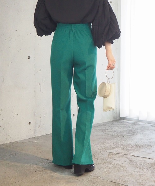 tiptop（ティップトップ）の「【2サイズ展開】フロントスリットセミフレアスラックス【web限定アイテム・セットアップ対応】（スラックス・レディース・ブラック/ブラウン/グリーン/アイボリー/グリーン系その他/ダークブラウン・S/M）」の14枚目の写真