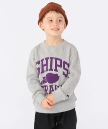 【SHIPS KIDS別注】RUSSELL ATHLETIC:カレッジ クルーネック スウェット(100～160cm)