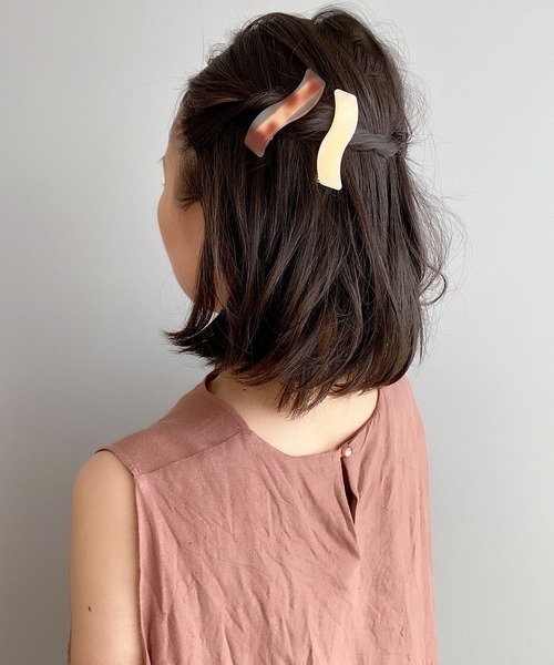 TONE SELECT GOODS（トーンセレクトグッズ）の「【LESRIRE】ウェーブヘアクリップ（バレッタ/ヘアクリップ・レディース・グレー/オフホワイト/グリーン/ブラウン系その他・FREE）」の8枚目の写真