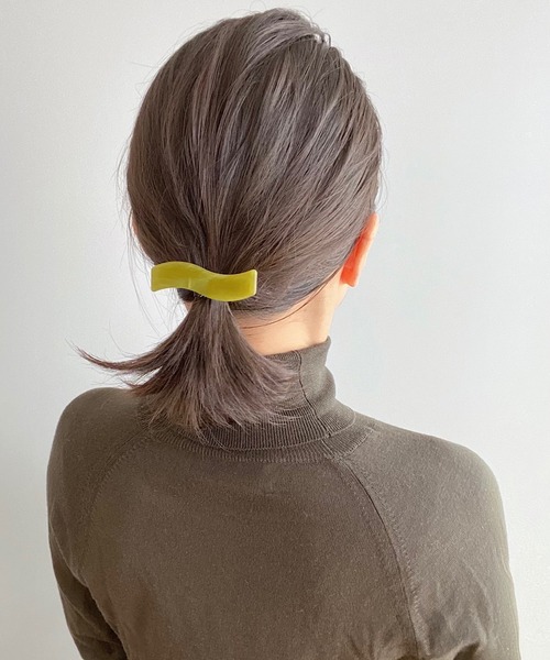 TONE SELECT GOODS（トーンセレクトグッズ）の「【LESRIRE】ウェーブヘアクリップ（バレッタ/ヘアクリップ・レディース・グレー/オフホワイト/グリーン/ブラウン系その他・FREE）」の9枚目の写真