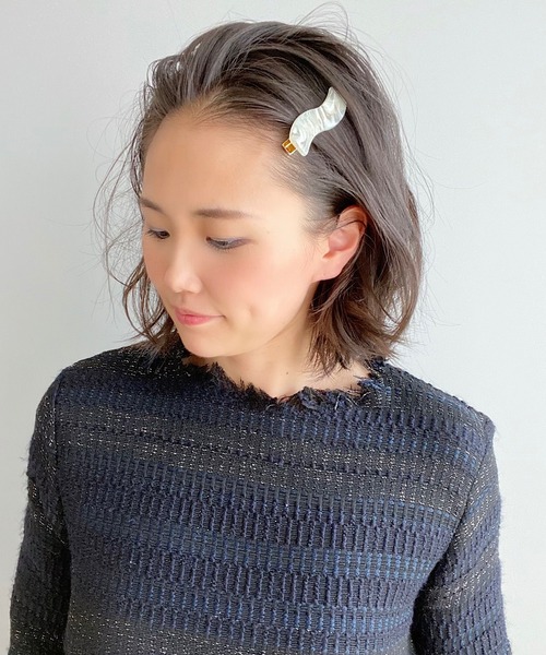 TONE SELECT GOODS（トーンセレクトグッズ）の「【LESRIRE】ウェーブヘアクリップ（バレッタ/ヘアクリップ・レディース・グレー/オフホワイト/グリーン/ブラウン系その他・FREE）」の10枚目の写真