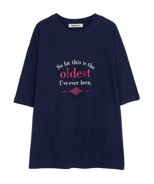 Figments（フィグメンツ）の「oldestロゴTシャツ（Tシャツ/カットソー・レディース・ネイビー/ホワイト・FREE）」の4枚目の写真