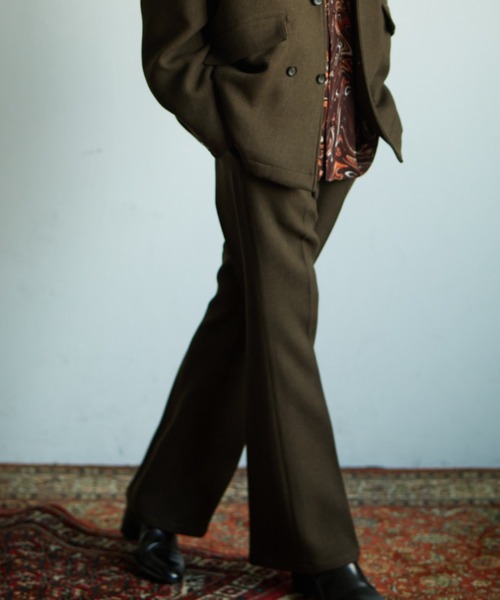 TAUPE(トープ)の「TAUPE/トープ/Spondish Flare Pants/スポンディッシュフレアパンツ(スラックス・メンズ・ブラウン・2)」の7枚目の写真