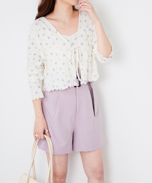 Heather（ヘザー）の「ハナガラテレコカーデキャミセット　215256（カーディガン/ボレロ・レディース・ホワイト/イエロー/ブルー/アイボリー・FREE）」の19枚目の写真