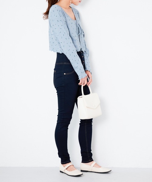 Heather（ヘザー）の「ハナガラテレコカーデキャミセット　215256（カーディガン/ボレロ・レディース・ホワイト/イエロー/ブルー/アイボリー・FREE）」の16枚目の写真