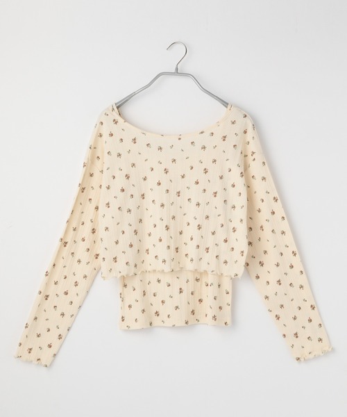 Heather（ヘザー）の「ハナガラテレコカーデキャミセット　215256（カーディガン/ボレロ・レディース・ホワイト/イエロー/ブルー/アイボリー・FREE）」の17枚目の写真