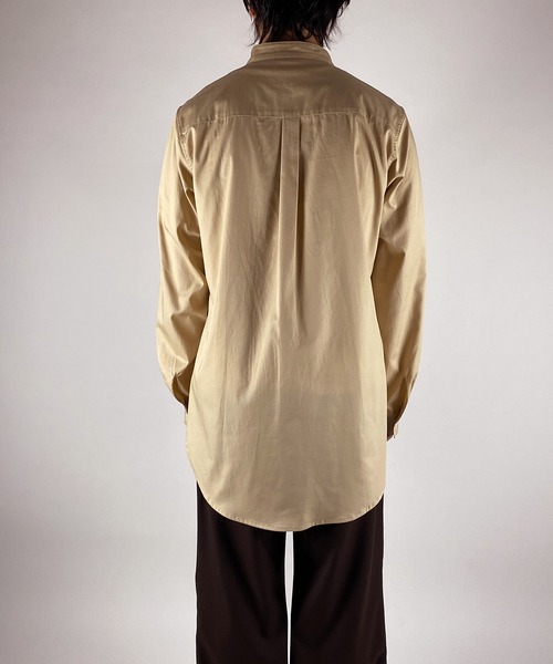 NUMBER (N)INE（ナンバーナイン）の「BAND COLLAR SIDE POCKETS LOGO EMBROIDERED  COTTON SHIRT  / バンドカラー サイドポケットロゴ刺繍シャツ（シャツ/ブラウス・メンズ・ホワイト/ブラック/ベージュ・2/4/3）」の5枚目の写真