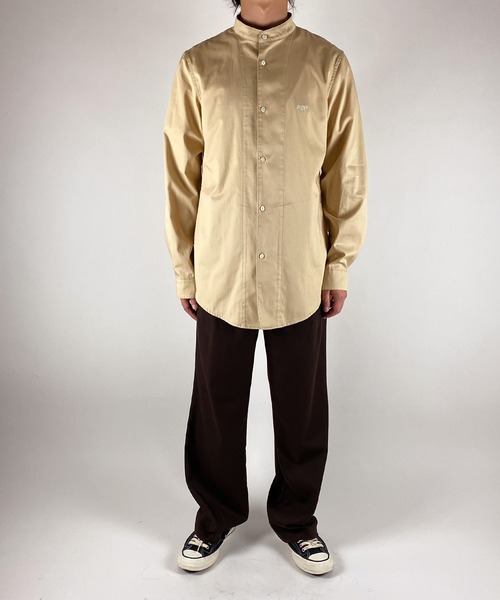 NUMBER (N)INE（ナンバーナイン）の「BAND COLLAR SIDE POCKETS LOGO EMBROIDERED  COTTON SHIRT  / バンドカラー サイドポケットロゴ刺繍シャツ（シャツ/ブラウス・メンズ・ホワイト/ブラック/ベージュ・2/4/3）」の6枚目の写真