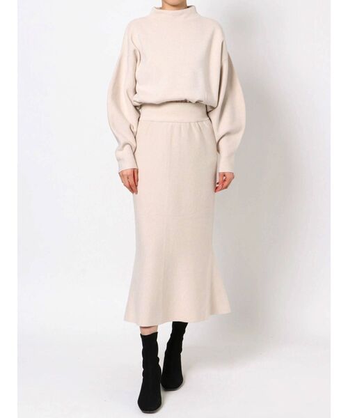 LAGUNAMOON（ラグナムーン）の「ナローニットスカート（スカート・レディース・バーガンディー/ブラック/アイボリー/ライトグレー/モカ・MEDIUM/SMALL）」の7枚目の写真