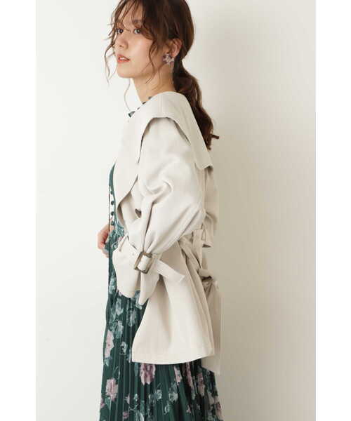 JILL STUART(ジルスチュアート)の「◆テオショートトレンチコート(トレンチコート・レディース・ベージュ/ブラウン・MEDIUM/SMALL)」の4枚目の写真