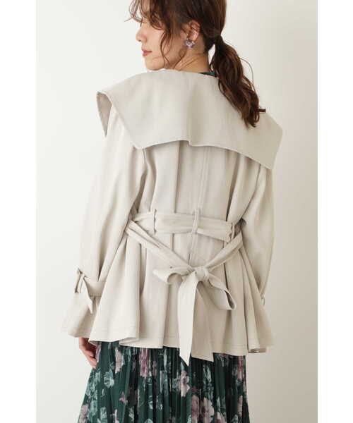 JILL STUART(ジルスチュアート)の「◆テオショートトレンチコート(トレンチコート・レディース・ベージュ/ブラウン・MEDIUM/SMALL)」の5枚目の写真