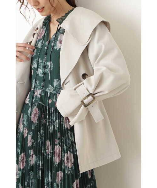 JILL STUART(ジルスチュアート)の「◆テオショートトレンチコート(トレンチコート・レディース・ベージュ/ブラウン・MEDIUM/SMALL)」の6枚目の写真
