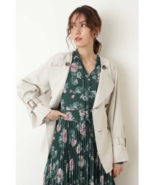 JILL STUART(ジルスチュアート)の「◆テオショートトレンチコート(トレンチコート・レディース・ベージュ/ブラウン・MEDIUM/SMALL)」の7枚目の写真