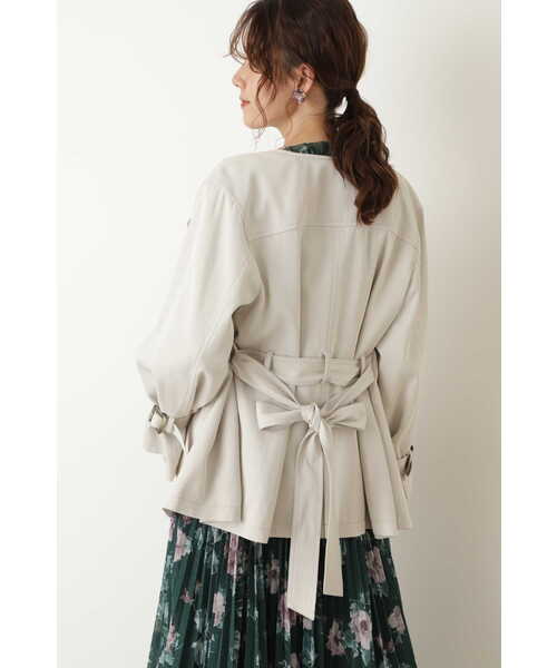 JILL STUART(ジルスチュアート)の「◆テオショートトレンチコート(トレンチコート・レディース・ベージュ/ブラウン・MEDIUM/SMALL)」の8枚目の写真