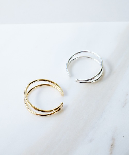 SIGNAL（シグナル）の「【SIGNAL/シグナル】Double Line Ear Cuff / ダブルラインイヤーカフ（イヤーカフ・レディース・シルバー/ゴールド・FREE）」の6枚目の写真