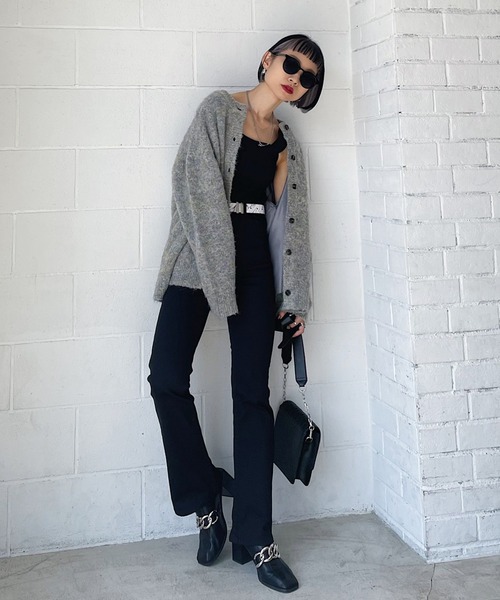 PAGEBOY（ページボーイ）の「シャギークルーカーディガン（ニット/セーター・レディース・ブラウン/グレイッシュベージュ/グリーン系その他/ブルー系その他/パープル系その他/アクア・FREE）」の19枚目の写真