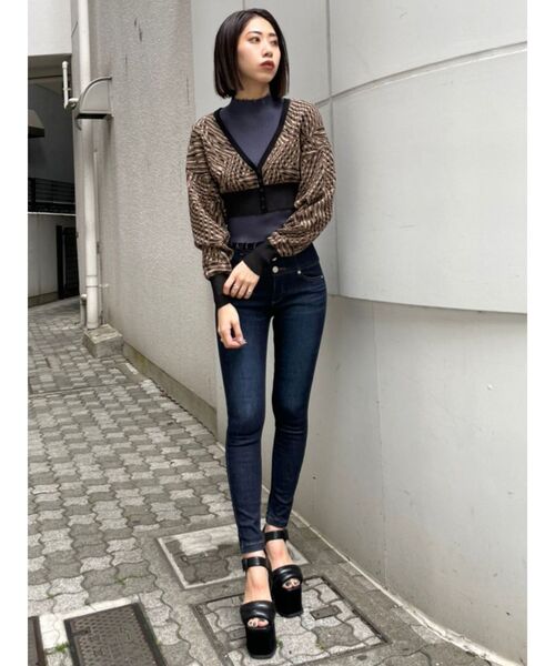 EMODA（エモダ）の「コンパクトジャガードカーデ（カーディガン/ボレロ・レディース・その他1/ブラック/その他・FREE）」の18枚目の写真