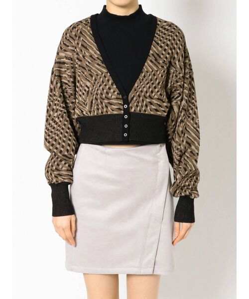 EMODA（エモダ）の「コンパクトジャガードカーデ（カーディガン/ボレロ・レディース・その他1/ブラック/その他・FREE）」の6枚目の写真