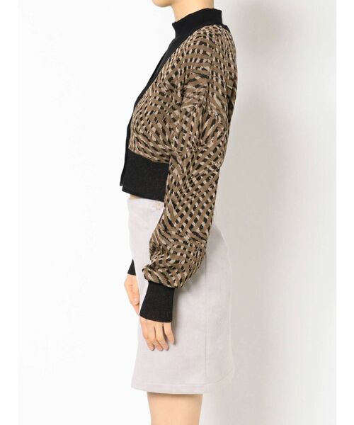 EMODA（エモダ）の「コンパクトジャガードカーデ（カーディガン/ボレロ・レディース・その他1/ブラック/その他・FREE）」の7枚目の写真