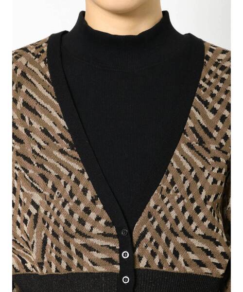 EMODA（エモダ）の「コンパクトジャガードカーデ（カーディガン/ボレロ・レディース・その他1/ブラック/その他・FREE）」の9枚目の写真