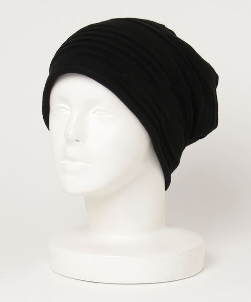 Sense of Grace（センスオブグレース）の「タック入り ビーニー（ニットキャップ/ビーニー・メンズ・ベージュ/ブラック/アッシュ/ダークネイビー/チャコールグレー・FREE）」の6枚目の写真