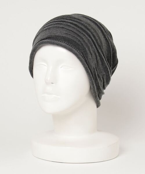 Sense of Grace（センスオブグレース）の「タック入り ビーニー（ニットキャップ/ビーニー・メンズ・ベージュ/ブラック/アッシュ/ダークネイビー/チャコールグレー・FREE）」の7枚目の写真