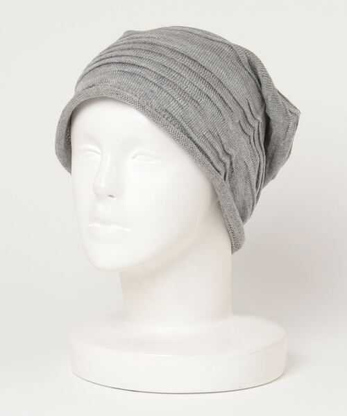Sense of Grace（センスオブグレース）の「タック入り ビーニー（ニットキャップ/ビーニー・メンズ・ベージュ/ブラック/アッシュ/ダークネイビー/チャコールグレー・FREE）」の8枚目の写真