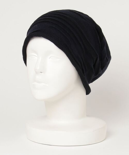 Sense of Grace（センスオブグレース）の「タック入り ビーニー（ニットキャップ/ビーニー・メンズ・ベージュ/ブラック/アッシュ/ダークネイビー/チャコールグレー・FREE）」の10枚目の写真