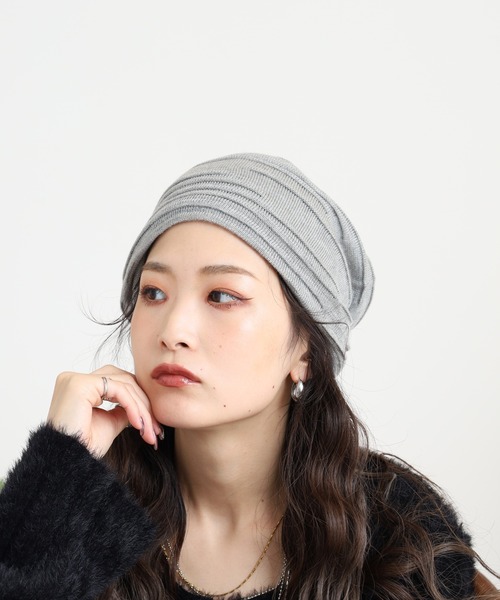 Sense of Grace（センスオブグレース）の「タック入り ビーニー（ニットキャップ/ビーニー・メンズ・ベージュ/ブラック/アッシュ/ダークネイビー/チャコールグレー・FREE）」の21枚目の写真