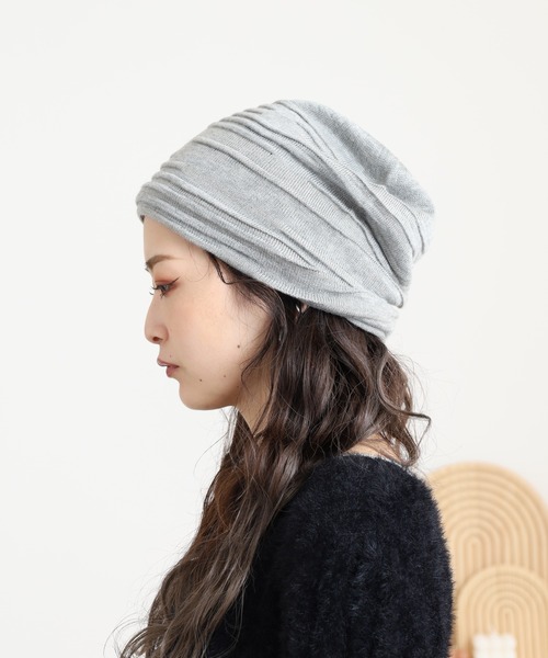 Sense of Grace（センスオブグレース）の「タック入り ビーニー（ニットキャップ/ビーニー・メンズ・ベージュ/ブラック/アッシュ/ダークネイビー/チャコールグレー・FREE）」の14枚目の写真